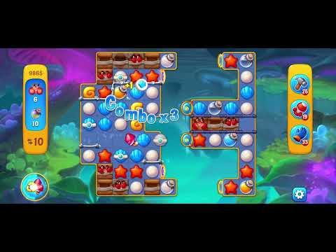 Fishdom Gameplay Level 9865 - No Boosters - First Try Level