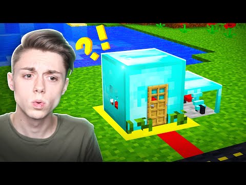 Building a Minecraft House INSIDE a DIAMOND BLOCK!?