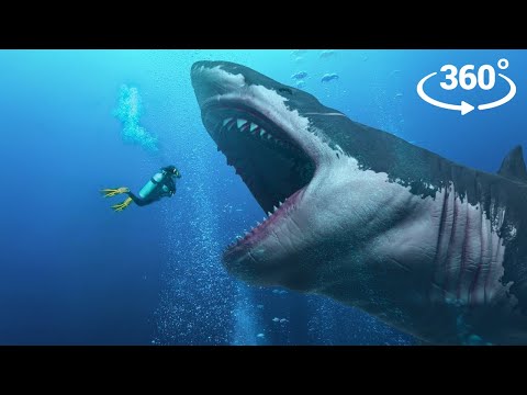 360º MEGALODON Hunts You - VR Video