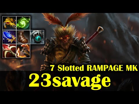 🔥 7 Slotted RAMPAGE Monkey King - 23savage - 23 kills - Dota 2 Pro Game Highlights