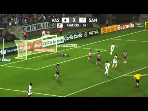 4º Gol do Vasco, Fabrício: Vasco 4 x 1 Santa Cruz - Série B Brasileiro 2014