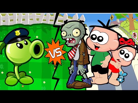 Monica and Cebolinha in the zombie friend ( Plants vs Zombies ) Cartoon