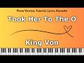 King Von Took Her To The O Piano Version Tutorial Lyrics Karaoke