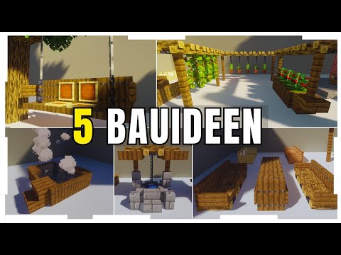 5 Smarte Garten bauideen in Minecraft🌷🌿 | Pillager Outpost