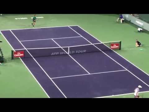 Roger Federer defeats Stephane Robert at Indian Wells 2017