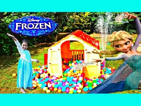 DISNEY FROZEN Movie Videos 2016 ELSA vz ANNA vz SPIDERMAN Rainbow House Fountain Kids Fun Activities Video