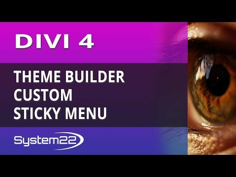 Divi 4 Theme Builder Custom Sticky Menu Video
