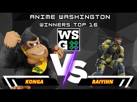 Konga (Donkey Kong) Vs. Raiyihn (Snake) | Anime Washington | Winners Top 16 | SSBU