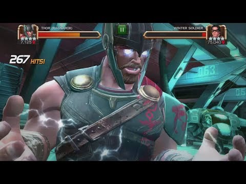 Maxed Thor (Ragnarok) VS Realm Of Legends Winter Soldier - Marvel Contest Of Champions