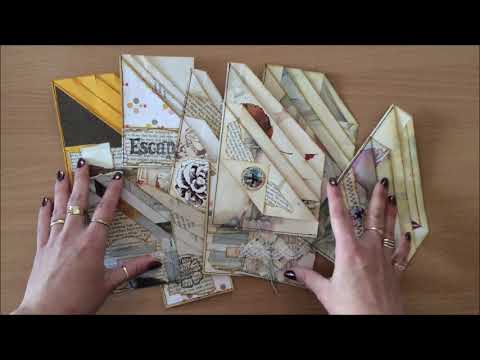 Fold 4 Pockets from ONE Sheet of Paper - DIY Ephemera for Junk Journals PART 12
