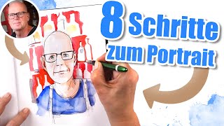 8 einfache Schritte um Menschen & Personen zu zeichnen und zu sketchen! | Ulrike Selders