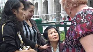 IWIRE Pastor Nancy Praying at Cardboard Central Nov 20 pt 2.AVI