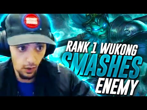 RANK 1 WUKONG SMASHES ENEMY TEAM IN RANKED - League of Legends