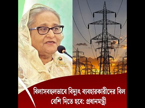 বিলাসবহুলভাবে বিদ্যুৎ ব্যবহারকারীদের বিল বেশি দিতে হবে: প্রধানমন্ত্রী