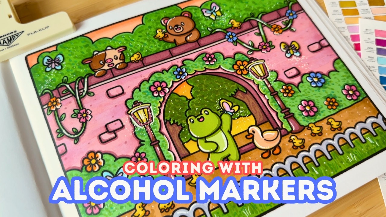 Alcohol Marker Coloring Process 🖍️ Let’s Color!