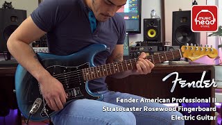 Video thumbnail for Fender Stratocaster American Professional II Rosewood Fingerboard Electric Guitar Dark Night by Music Head Store