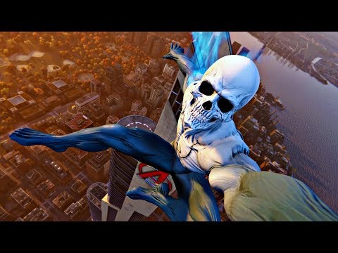 Spider-Man PS4 - Jumping Off Avengers Tower In Spirit Spider Suit + Selfie (All Weathers) PS4 Pro
