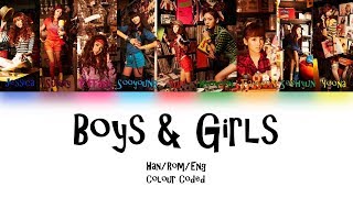 Girls&#39; Generation (소녀시대) Boys &amp; Girls (화성인 바이러스) Lyrics (Han/Rom/Eng) Colour Coded