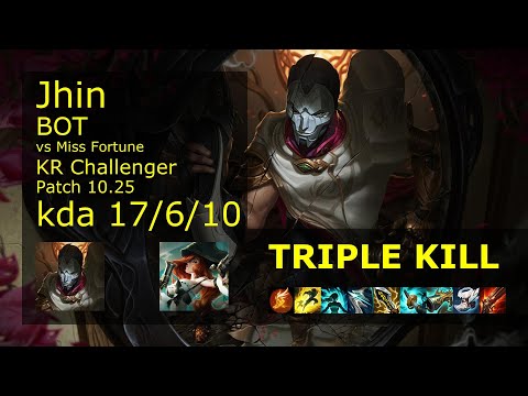 Jhin ADC & Leona vs Miss Fortune & Ashe - KR Challenger 17/6/10 Patch 10.25 // [롤] 진 vs 미스 포츈