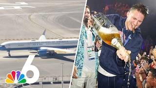 U.S. men's hockey team celebrates Olympic gold win in Miami before heading to Washington