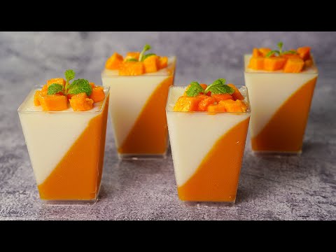 Mango Panna Cotta Recipe | Easy No Bake Dessert Recipe | Yummy