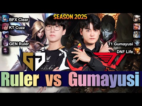 GEN Ruler vs T1 Gumayusi - Ruler KAI'SA vs Gumayusi JHIN ADC - Patch 25.16 KR Ranked | lolrec