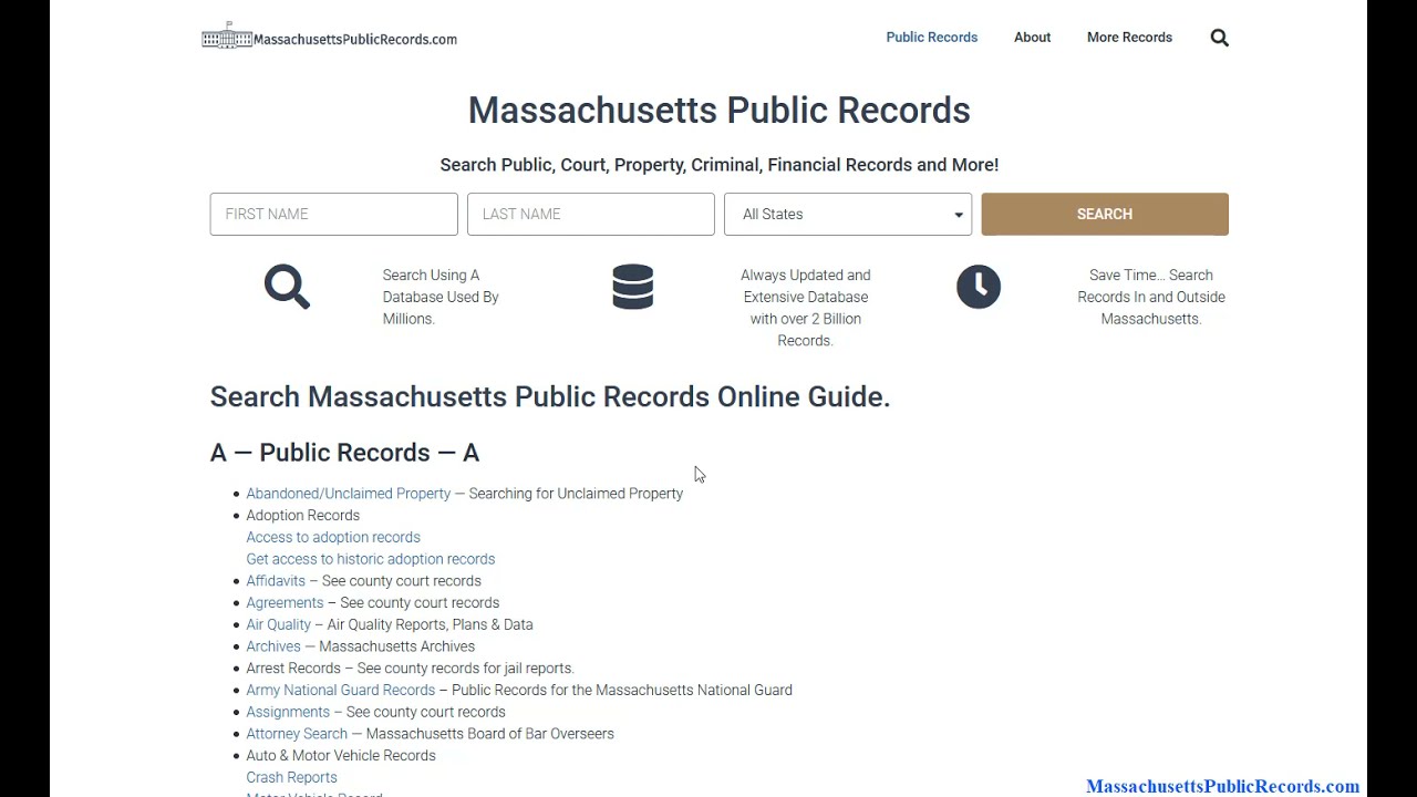 Massachusetts Vital Records (Birth, Death, Marriage, Divorce, Genealogy Online Search).