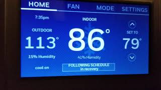 How to turn off the recovery mode on Honeywell smart thermostat