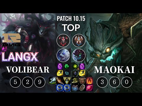RNG Langx Volibear vs Maokai Top - KR Patch 10.15