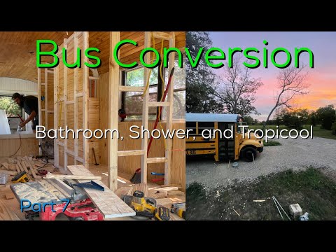 Bus Conversion- Tinyhouse Build- bathroom and shower build out- Custom Carpentry in a School Bus