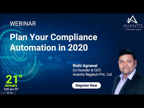 Webinar on Plan your Compliance Automation in 2020