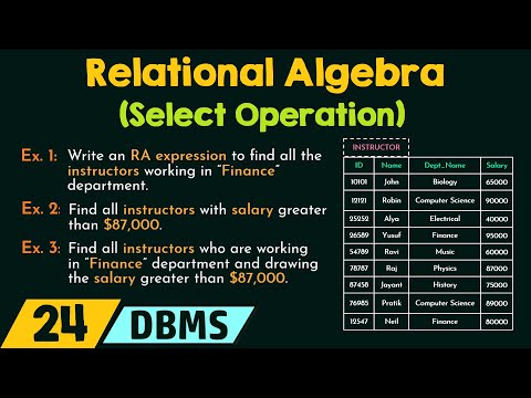Relational Algebra Select Operation