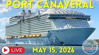 LIVE: Watching Cruise Ships Leaving Port Canaveral LIVE! (May 15, 2026)