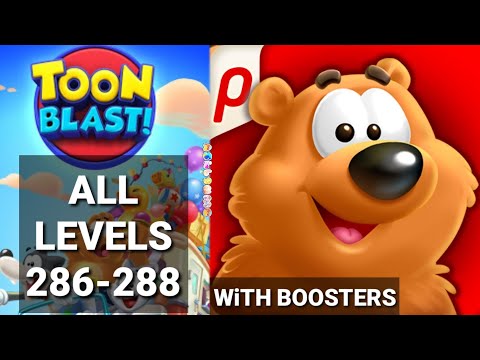 Toon Blast Level 286 287 288 With Boosters