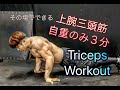 たった３分家でもできる自重トレで腕を太く[Triceps Workout]