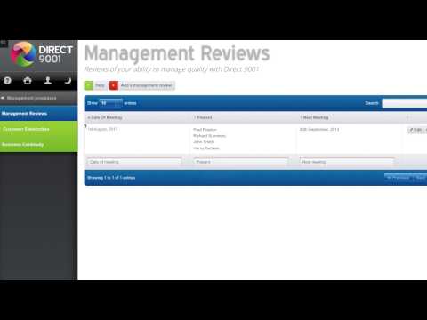 Management Reviews - Quality Management System - Direct 9001 help