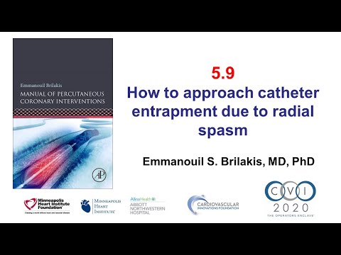 5.9 Manual of PCI - How to approach catheter entrapment due to radial artery spasm
