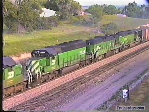 Classic Railroad Series 647 - Burlington Northern at Crawford, NE June 25, 1996