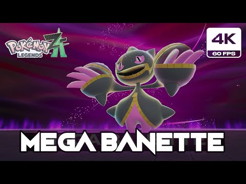 Pokemon Legends Z-A - Rogue Mega Banette Boss Fight (4K 60 FPS Nintendo Switch 2)
