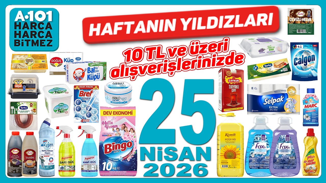 A101 APRIL 25, 2026 | BREAKFAST AND DETERGENT DISCOUNTS | A101 DISCOUNTS WEEK'S STARS A101