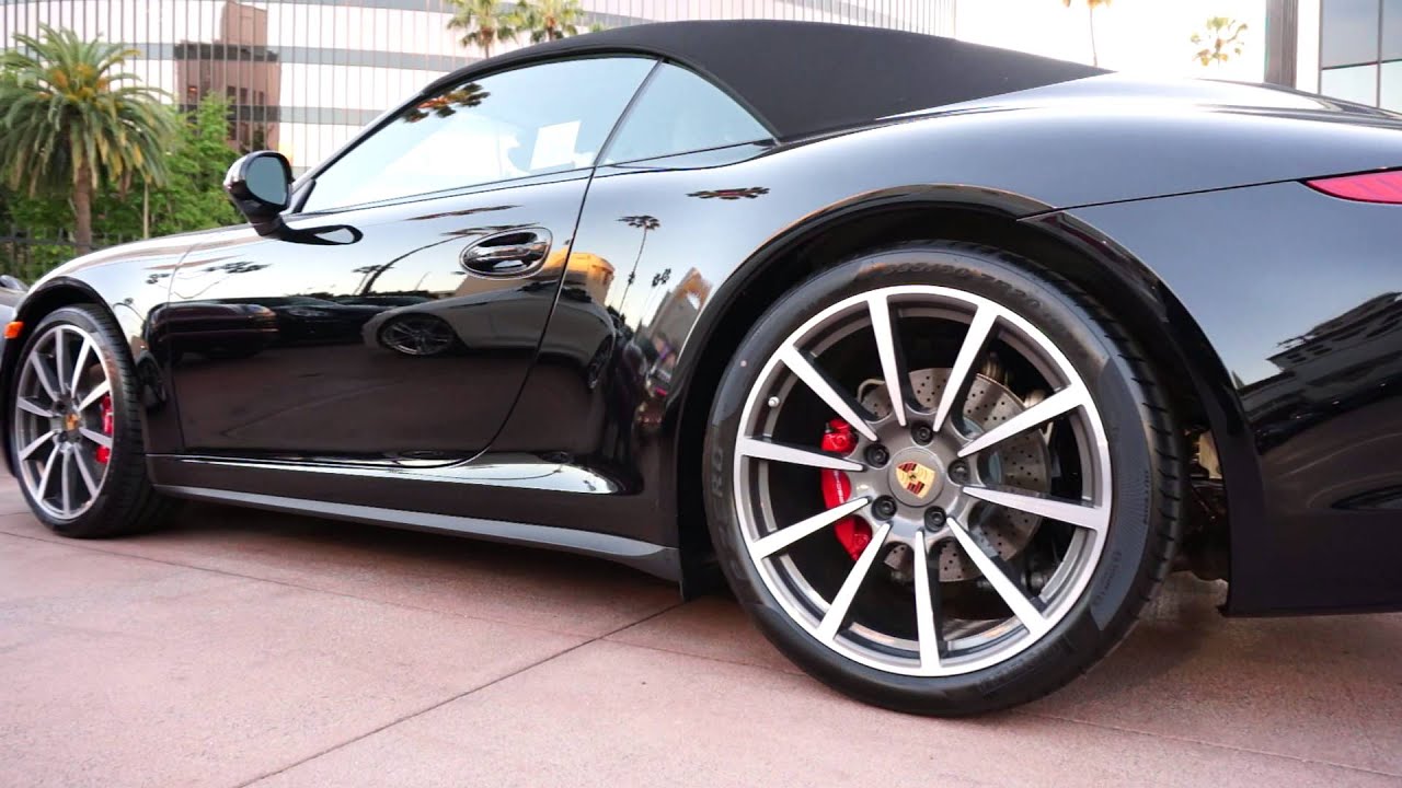 2013 Porsche 911 Carrera 4S 991 Cabriolet Triple Black 20" Carrera Classic wheel @porscheconnect