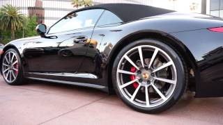 2013 Porsche 911 Carrera 4S 991 Cabriolet Triple Black 20" Carrera Classic wheel @porscheconnect