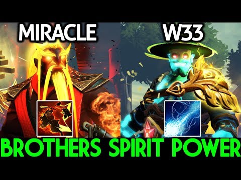 Miracle- Ember Spirit ft W33 Storm Spirit Imba Brothers Spirit Power 7.22 Dota 2