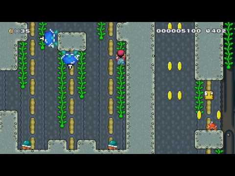 Spike-Top's Underground Passage by Sendar 一SUPER MARIO MAKER一 No Commentary 1AP