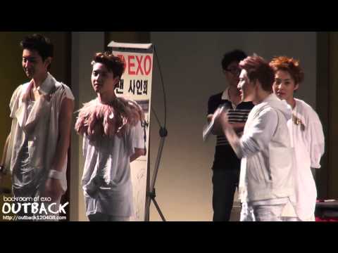 130613 EXO 용산팬사인회 - 노래 불러주는 수호, 레이, 찬열, 디오