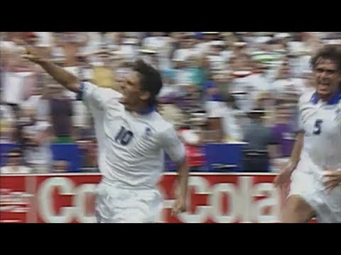 ITALIA-NIGERIA 2-1 (5/7/1994) Pareggio di ROBERTO BAGGIO - Radiocronaca di Sandro Ciotti (Usa '94)