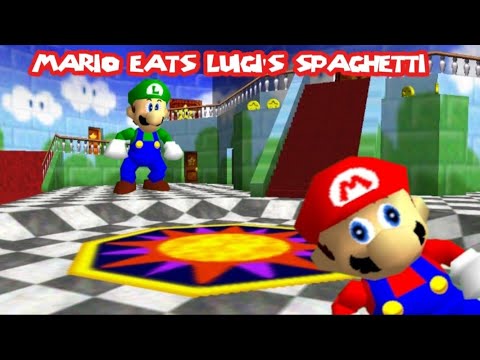 SS64 short: mario eats luigis spaghetti