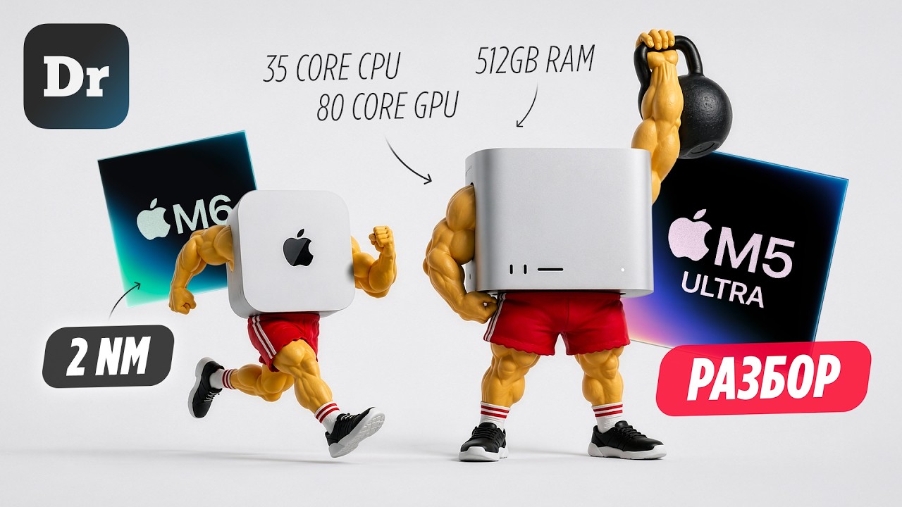 НОВЫЕ ЧИПЫ Apple M6 и M5 ULTRA — скорость против грубой силы
