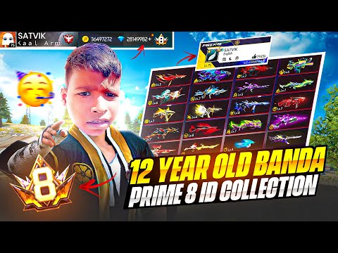 12 Year Old Legend😲 ₹1 CRORE PRIME 8 ID Collection – Garena Free Fire