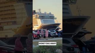 Disney Fantasy Sail Away from Port Canaveral Featuring Musical Horn - Jetty Park Ship Spotting